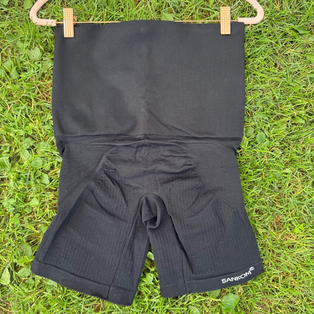 SANKOM Slimming Shaper Shorts L-XL Black High Waisted Compression Swiss Design